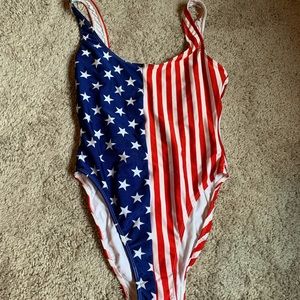 American Apparel American Flag one piece